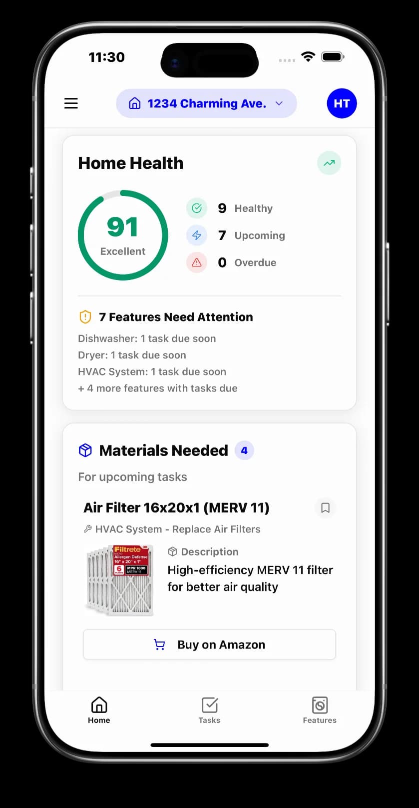 HomeBeacon mobile app